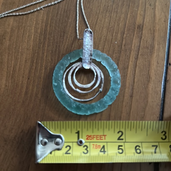 Roman Glass Sterling necklace - Picture 5 of 10